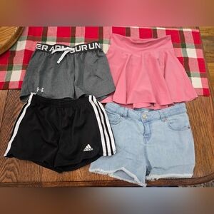 Adidas Kids Black and White Shorts